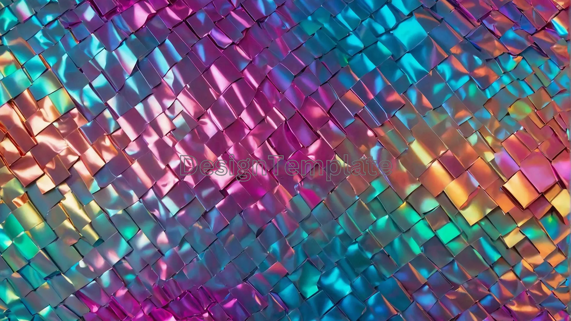 Luminous Color Patchwork Holographic Foil Image